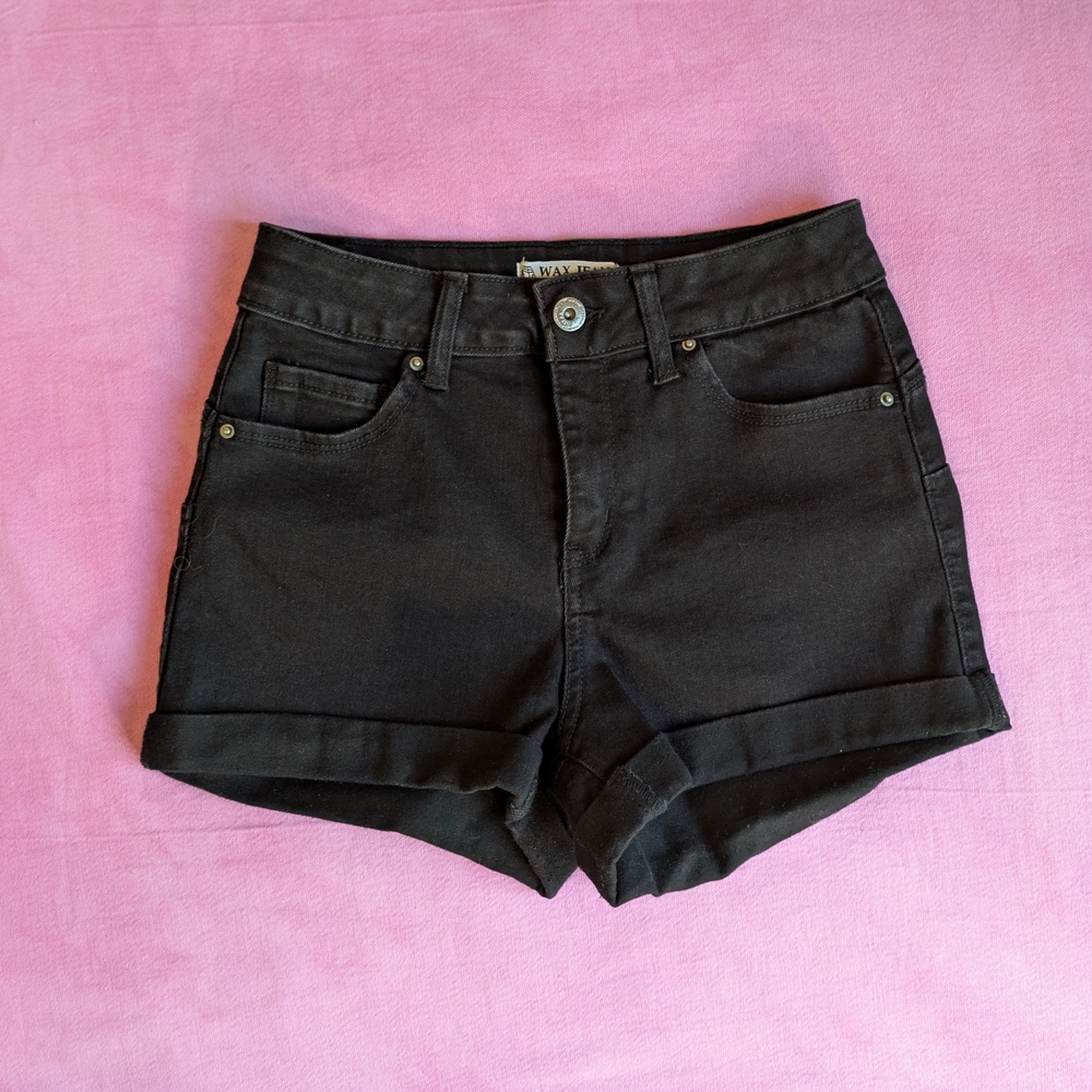 Black Denim Women's Shorts